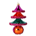 Satin Midnight Revelry | Hand-Painted Glass Ornament | Blubom 2021-145