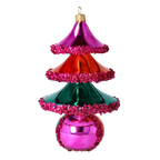 Satin Midnight Revelry | Hand-Painted Glass Ornament | Blubom 2021-145