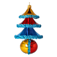 Load image into Gallery viewer, Jewel Prism Tree Handmade Glass Christmas ornament 2021-146
