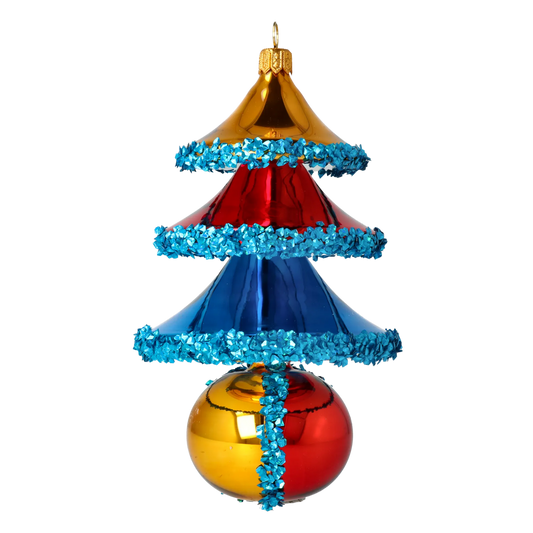 Jewel Prism Tree Handmade Glass Christmas ornament 2021-146
