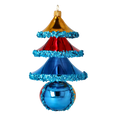 Load image into Gallery viewer, Jewel Prism Tree Handmade Glass Christmas ornament 2021-146
