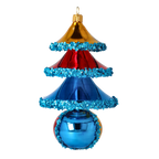 Cobalt Dawn Chorus | Hand-Painted Glass Ornament | Blubom 2021-146