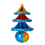 Cobalt Dawn Chorus | Hand-Painted Glass Ornament | Blubom 2021-146