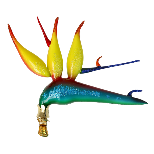 Azure Bird of Paradise Premium christmas glass ornament 2021-147