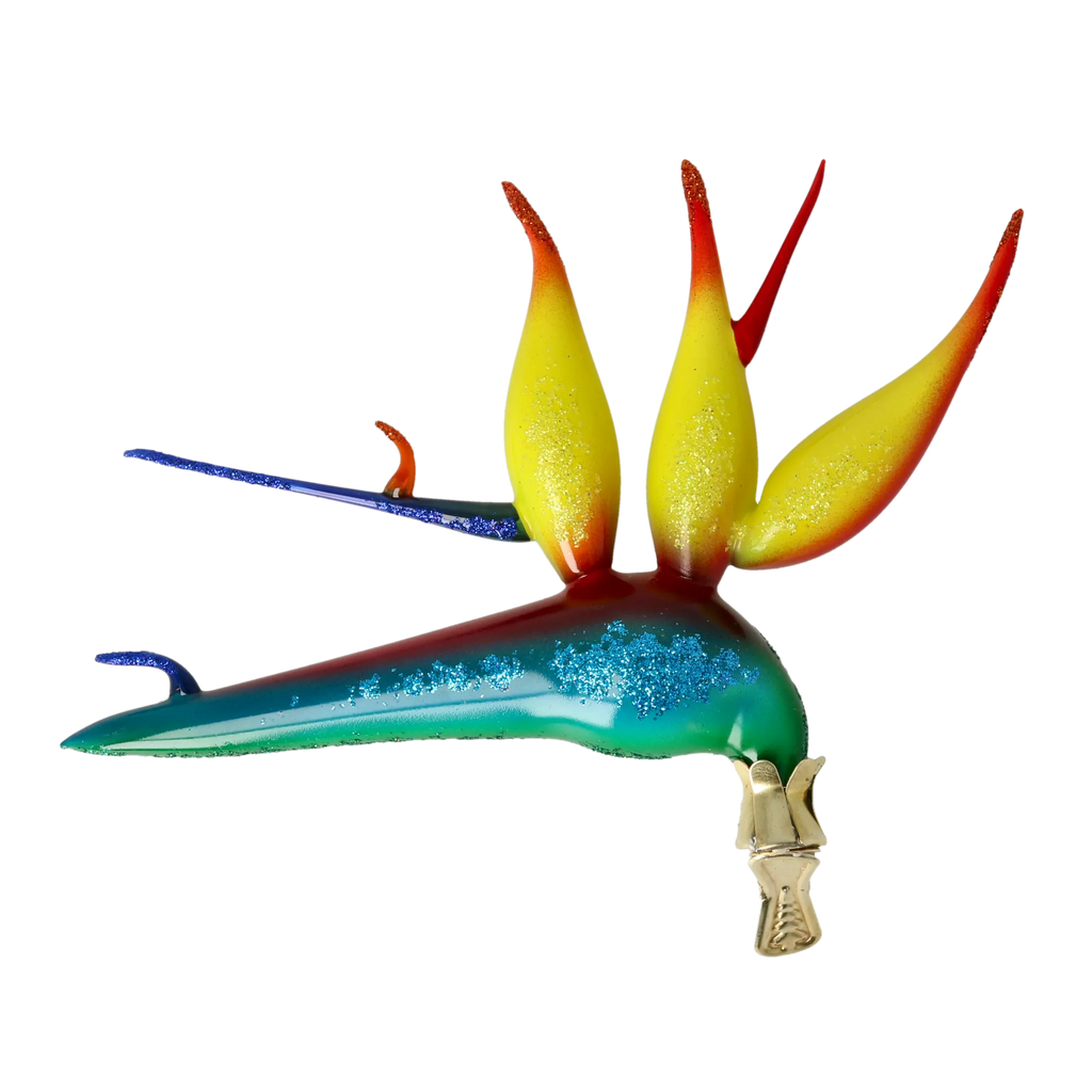 Imperial Tropic Plume | Hand-Painted Glass Ornament | Blubom 2021-147