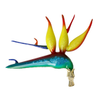 Imperial Tropic Plume | Hand-Painted Glass Ornament | Blubom 2021-147