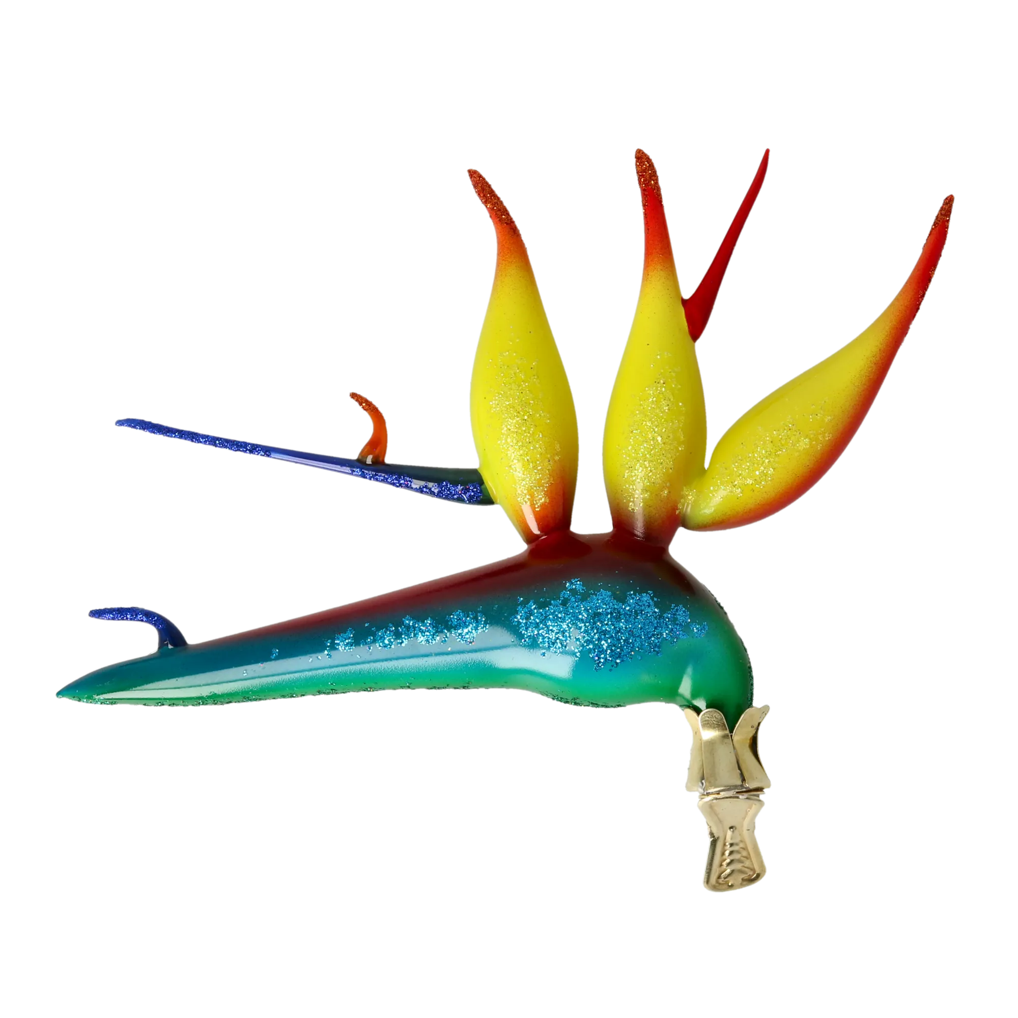 Azure Bird of Paradise Premium christmas glass ornament 2021-147