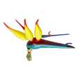 Load image into Gallery viewer, Azure Bird of Paradise Premium christmas glass ornament 2021-147
