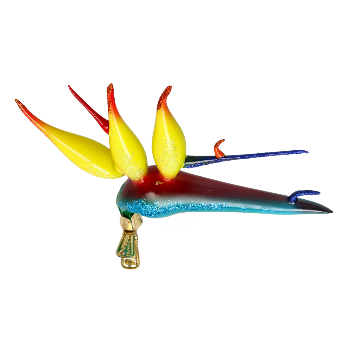 Imperial Tropic Plume | Hand-Painted Glass Ornament | Blubom 2021-147