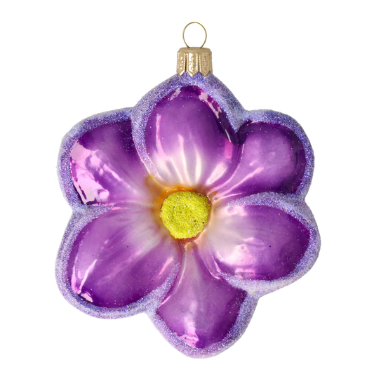 Amethyst Violet Blossom Premium christmas glass ornament 2021-153