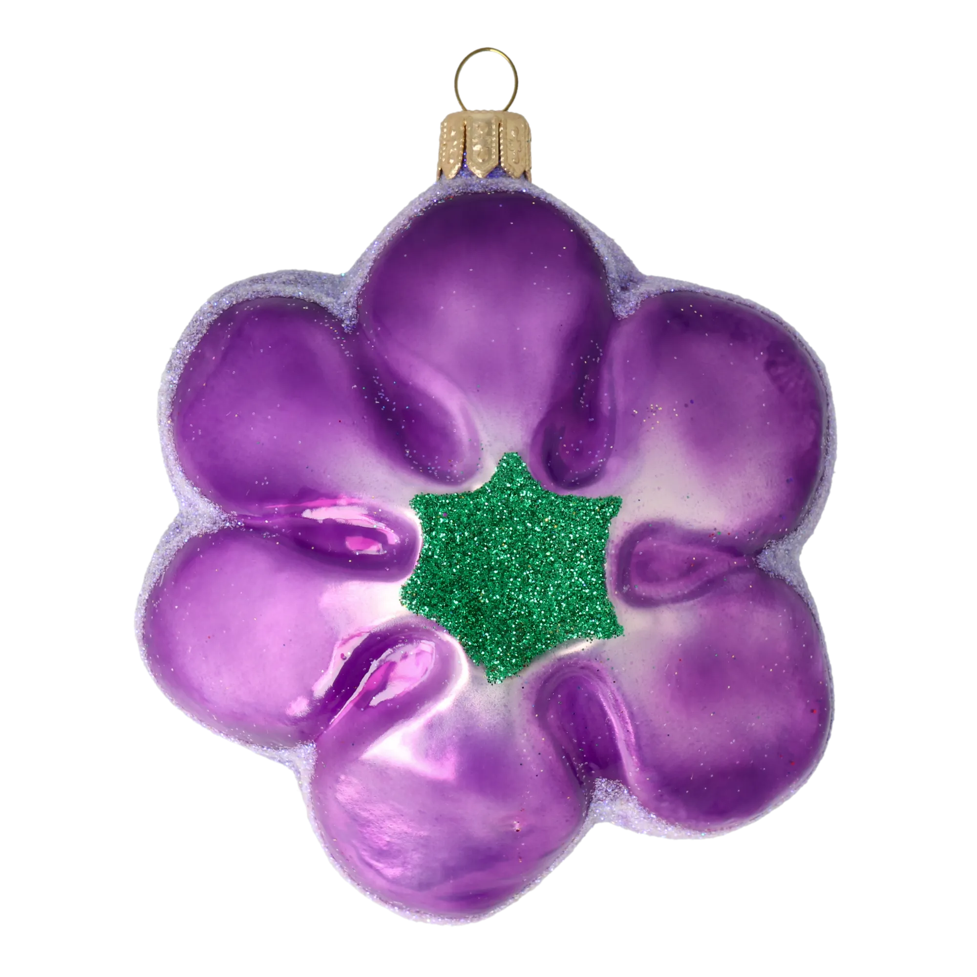 Amethyst Violet Blossom Premium christmas glass ornament 2021-153