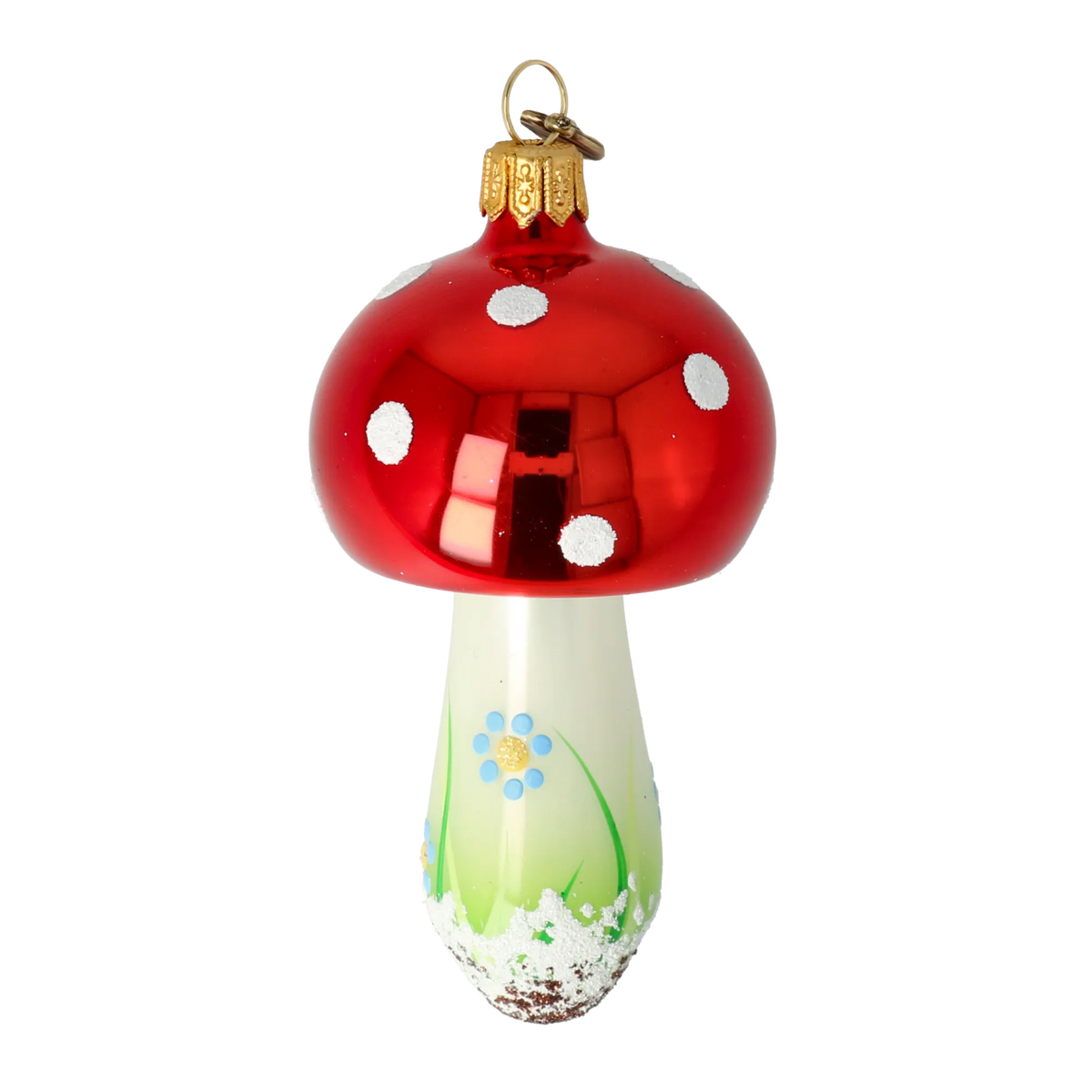 Fabled Scarlet Cap | Hand-Painted Glass Ornament | Blubom 2021-160