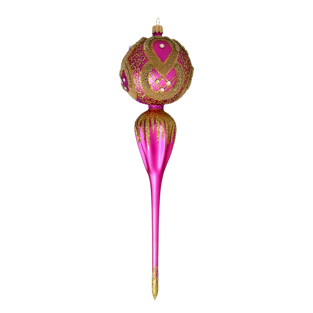 Orchid Midnight Pulse | Hand-Painted Glass Ornament | Blubom 2021-164