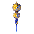 Azure Solar Echo | Hand-Painted Glass Ornament | Blubom 2021-169