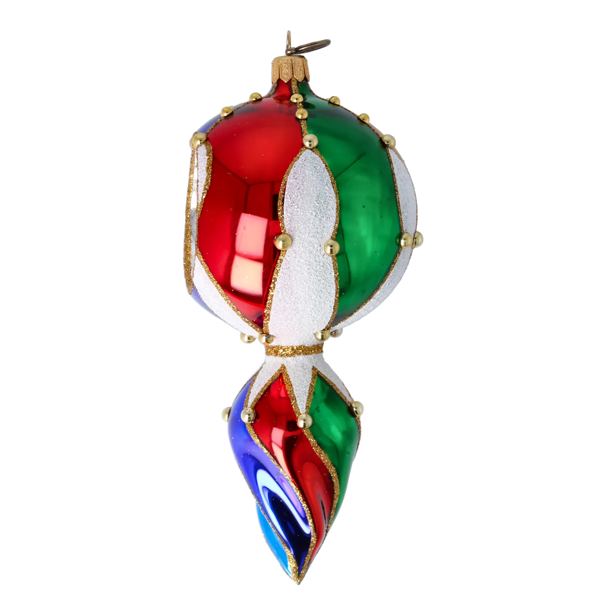 Aurora Crown Jewel Handmade Glass Christmas ornament free blowing 2021-175