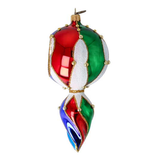 Aurora Crown Jewel Handmade Glass Christmas ornament free blowing 2021-175