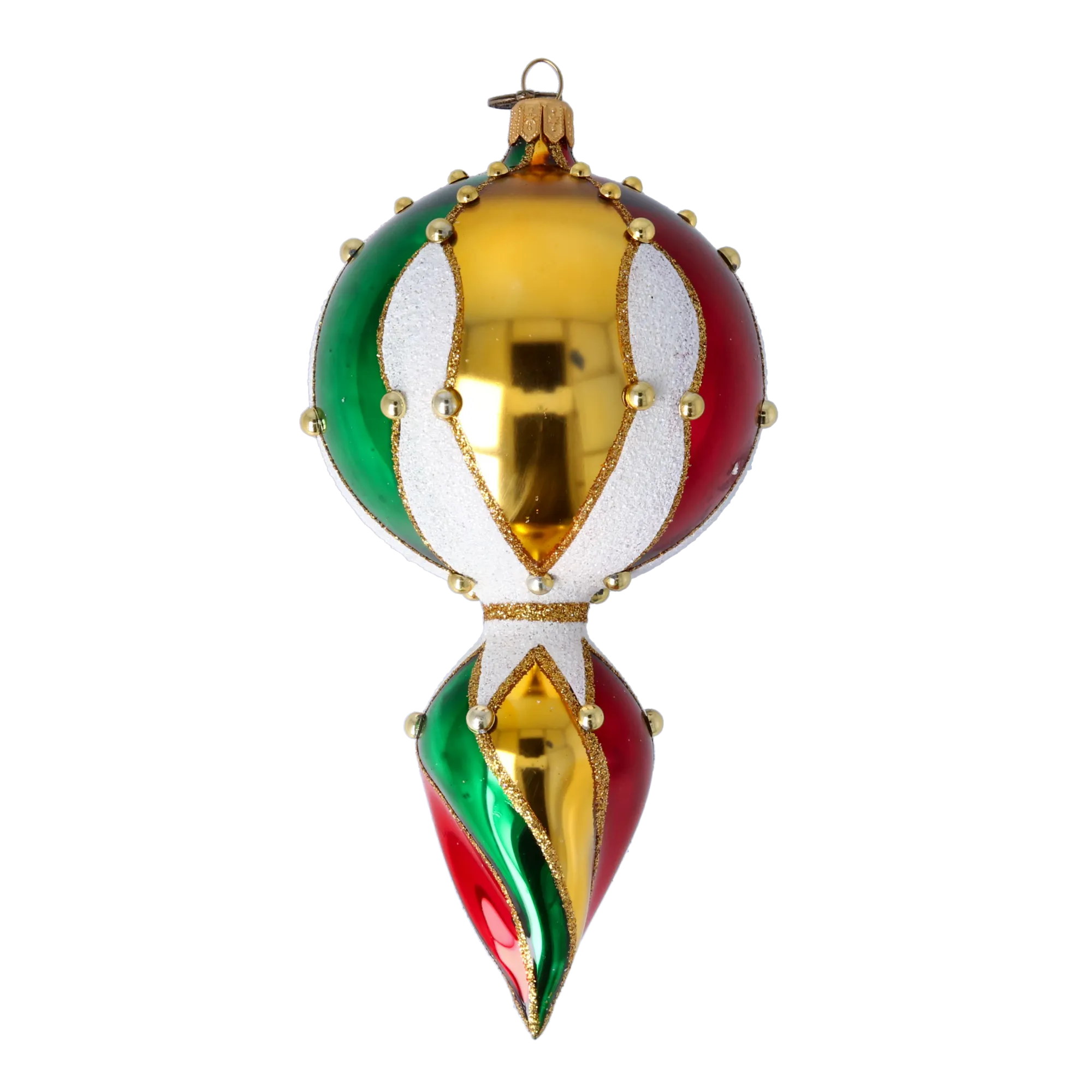 Aurora Crown Jewel Handmade Glass Christmas ornament free blowing 2021-175