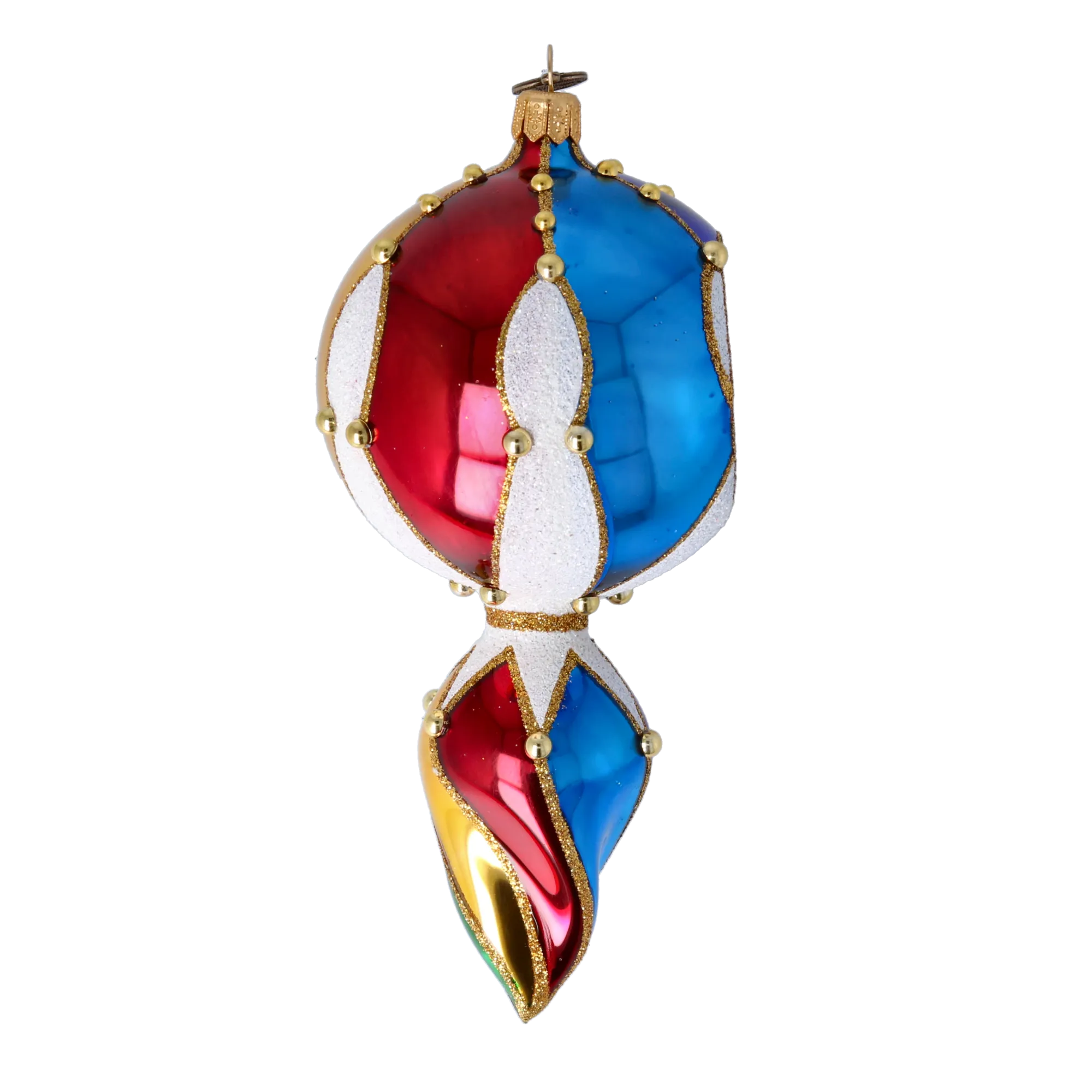 Aurora Crown Jewel Handmade Glass Christmas ornament free blowing 2021-175