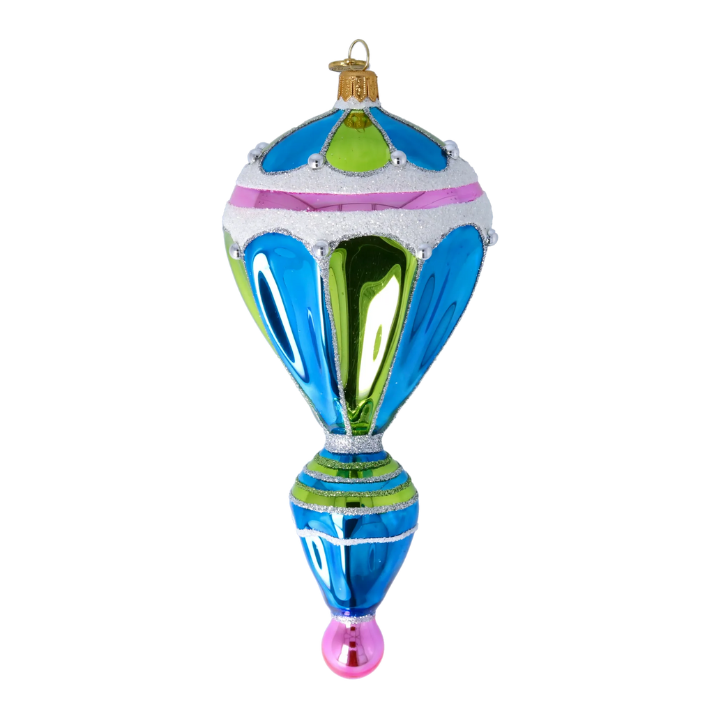 Azure Horizon Voyage | Hand-Painted Glass Ornament | Blubom 2021-177