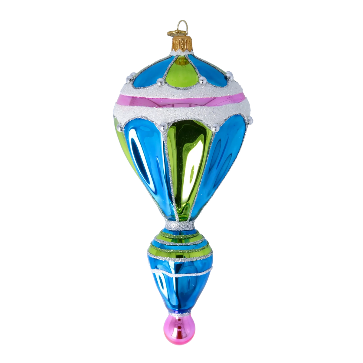 Azure Horizon Voyage | Hand-Painted Glass Ornament | Blubom 2021-177