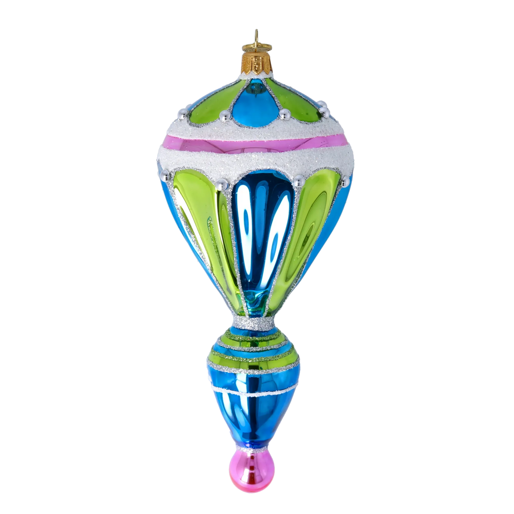 Azure Horizon Voyage | Hand-Painted Glass Ornament | Blubom 2021-177
