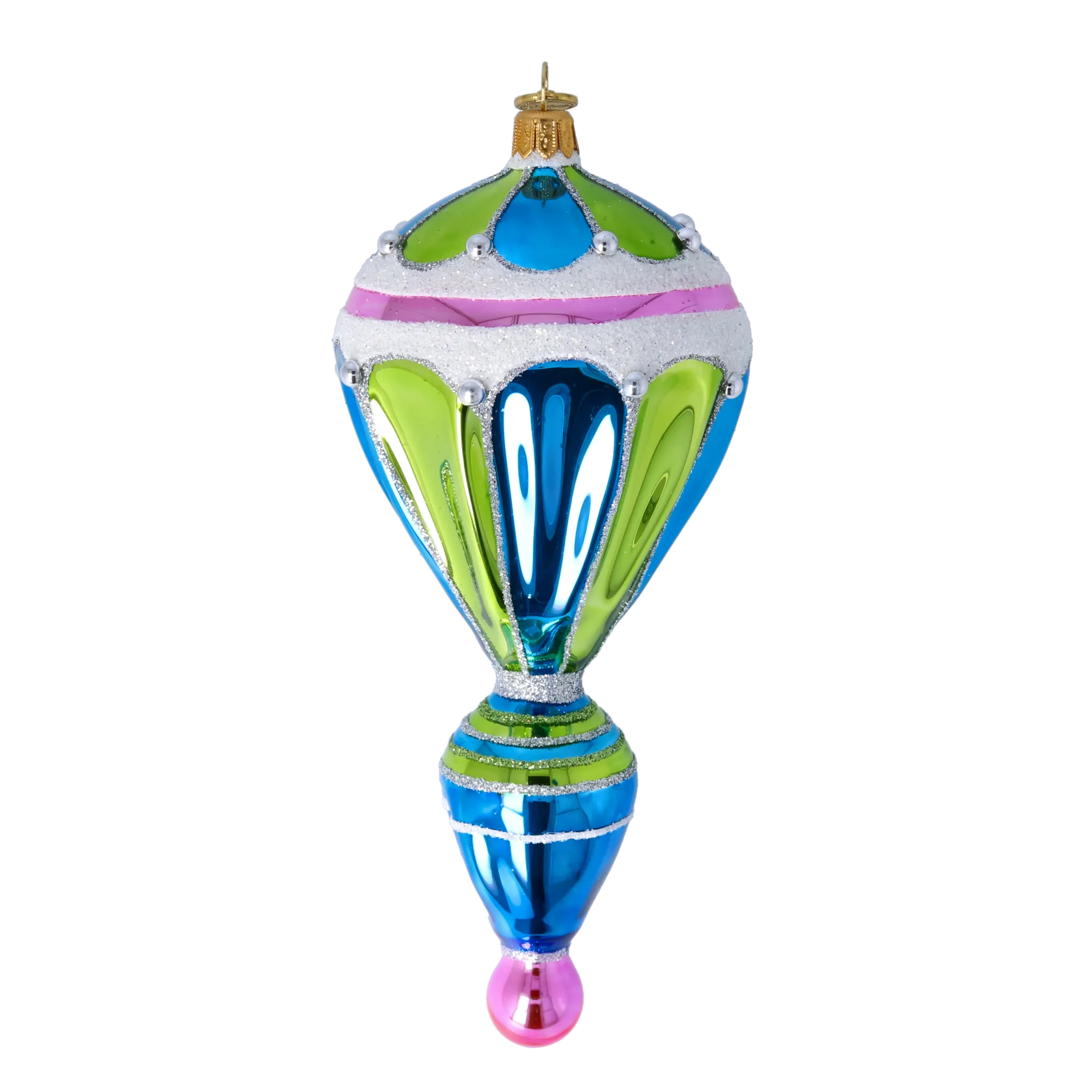 Celestial Balloon Glass Christmas ornament Retro Glass Reflector Ornament 2021-177