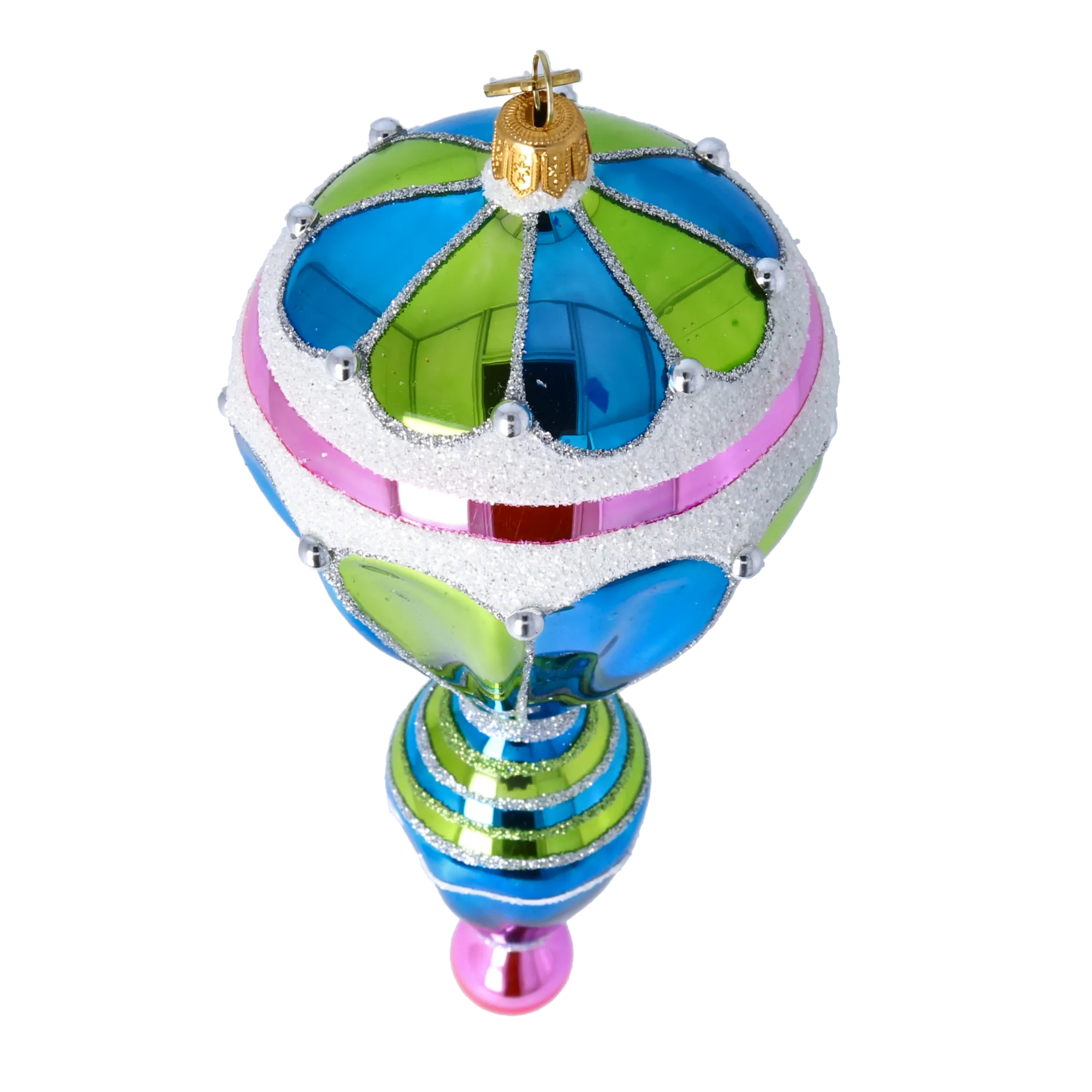 Celestial Balloon Glass Christmas ornament Retro Glass Reflector Ornament 2021-177