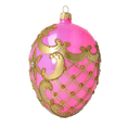 Załaduj obraz do przeglądarki galerii, Różowe Jajko Szklana Ozdoba Jajo
