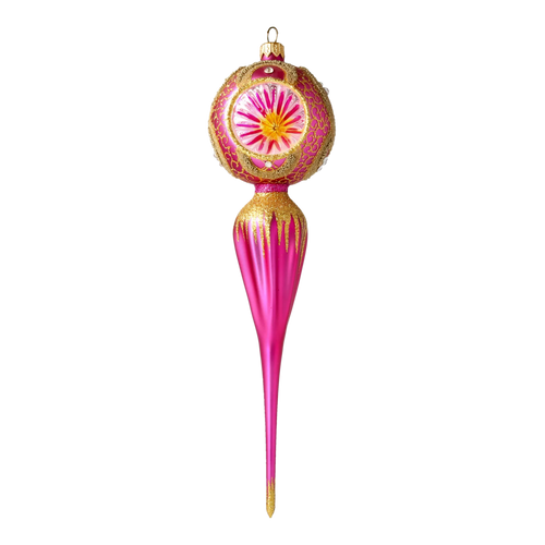 Magenta Solar Zenith | Hand-Painted Glass Ornament | Blubom 2021-185