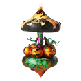 Załaduj obraz do przeglądarki galerii, Pumpkin Carousel Whirling Pumpkin Parade Halloween Handmade Glass Christmas ornament 2021-205
