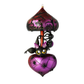 Watchful Velvet Heart | Hand-Painted Glass Ornament | Blubom 2021-206