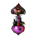 Watchful Velvet Heart | Hand-Painted Glass Ornament | Blubom 2021-206