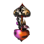 Watchful Velvet Heart | Hand-Painted Glass Ornament | Blubom 2021-206
