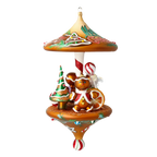 Jovial Spice Procession | Hand-Painted Glass Ornament | Blubom 2021-212