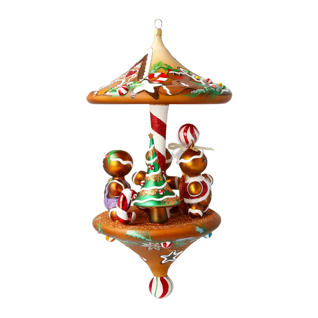 Jovial Spice Procession | Hand-Painted Glass Ornament | Blubom 2021-212