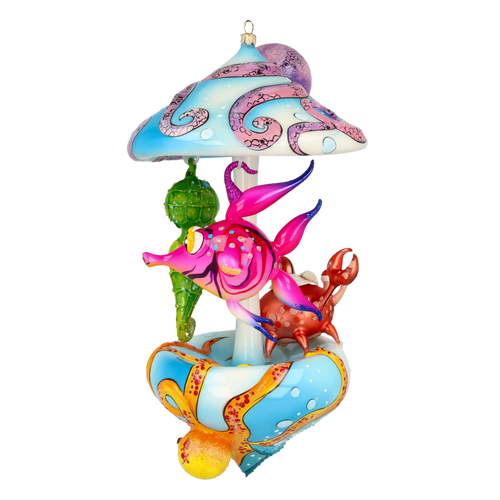 Vivid Reef Procession | Hand-Painted Glass Ornament | Blubom 2021-213