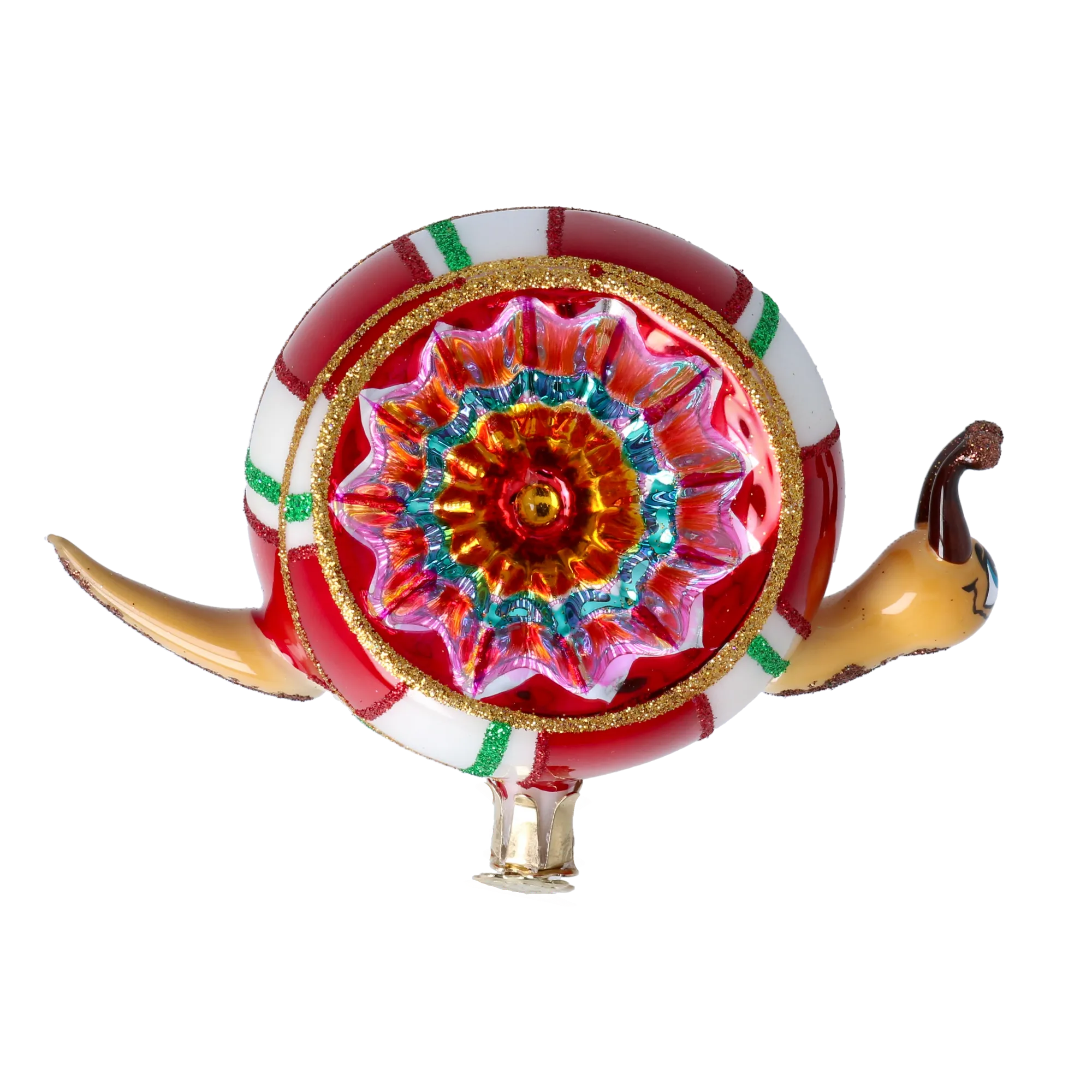Candy Cane Kaleidoscope Snail