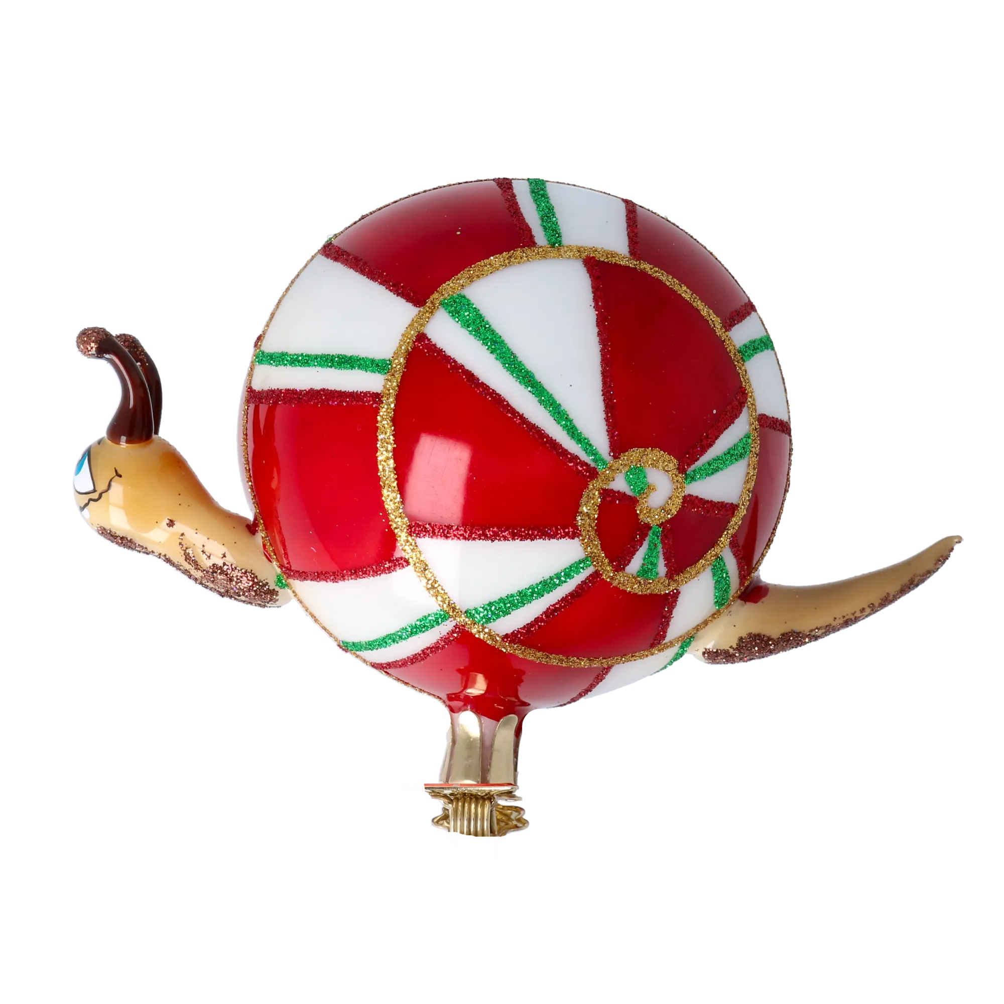 Festive Snail Handmade Glass Christmas ornament 2022-001