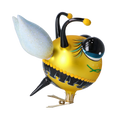 Załaduj obraz do przeglądarki galerii, Cute Bee. Handmade Glass Christmas ornament. 2022-002
