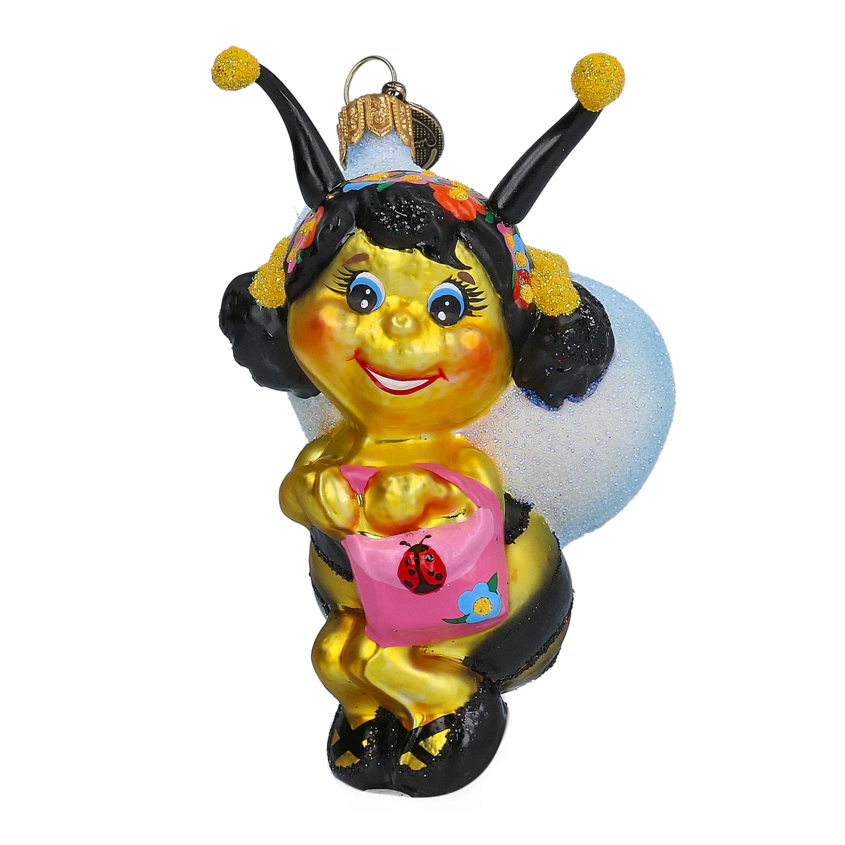 Radiant Nectar Messenger | Hand-Painted Glass Ornament | Blubom 2022-003