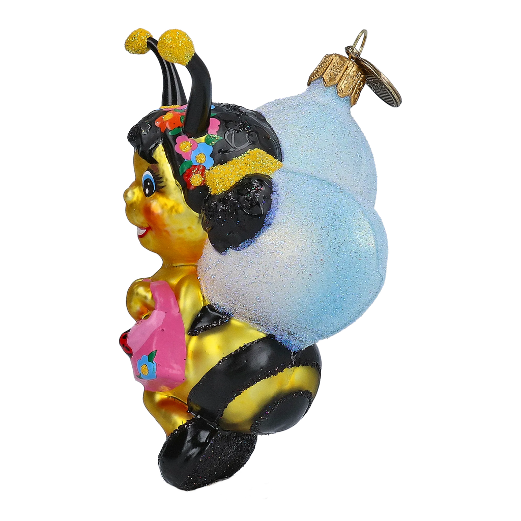 Radiant Nectar Messenger | Hand-Painted Glass Ornament | Blubom 2022-003