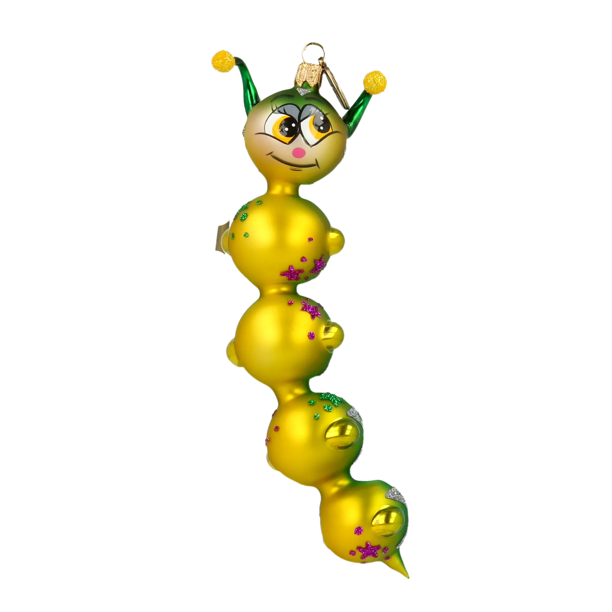 Emerald Starlight Caterpillar Premium christmas glass ornament 2022-007
