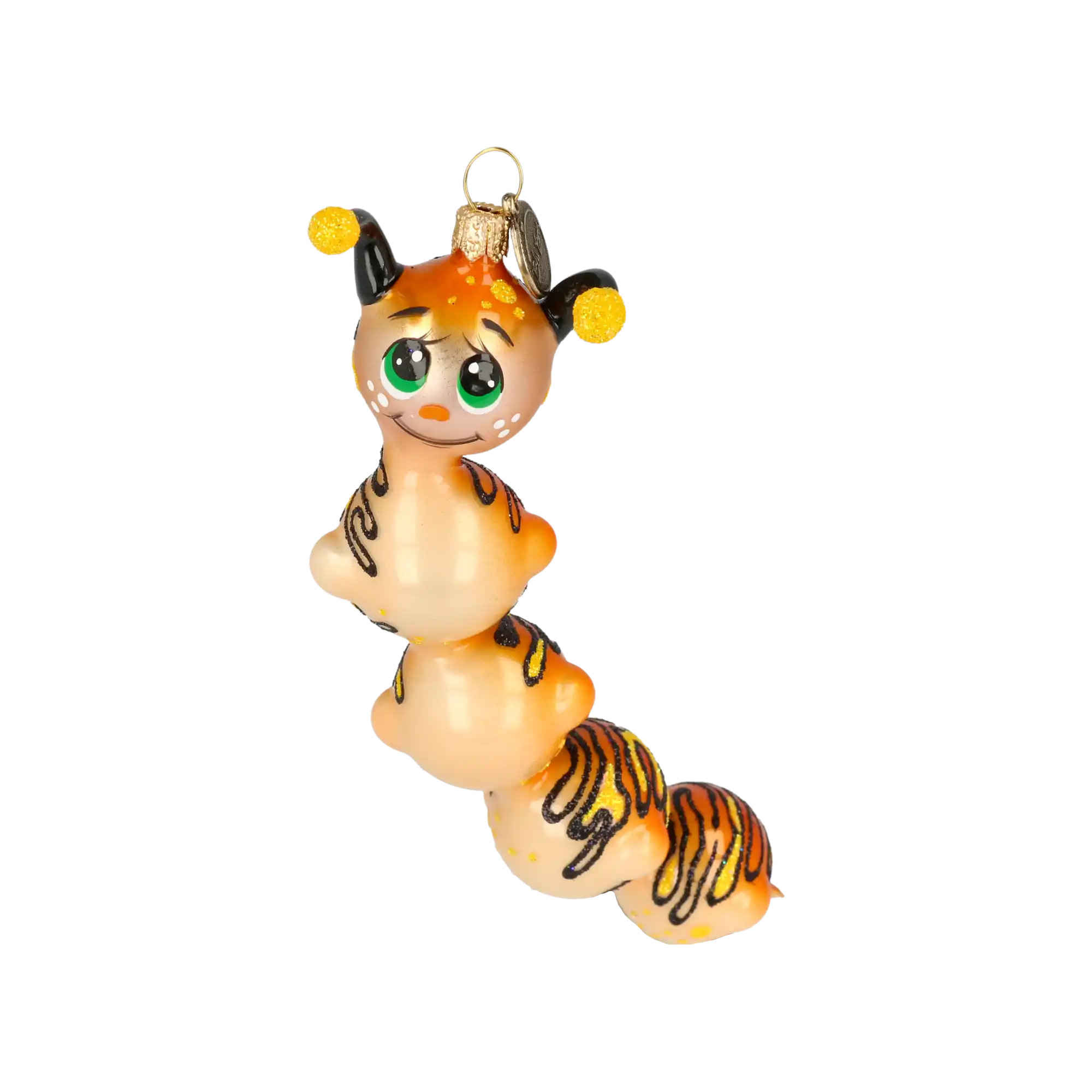 Gąsienica Tygrysek Szklana Ozdoba Dżdżownica