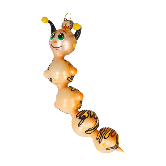 Gąsienica Tygrysek Szklana Ozdoba Dżdżownica