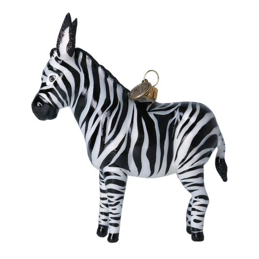 Serengeti Zebra Premium christmas glass ornament 2022-021