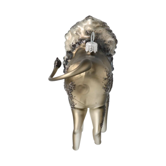 Srebrny Lew Szklana Ozdoba