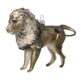 Load image into Gallery viewer, Silver Mane Lion Glass Ornament  Handmade Glass Christmas ornament. 2022-022
