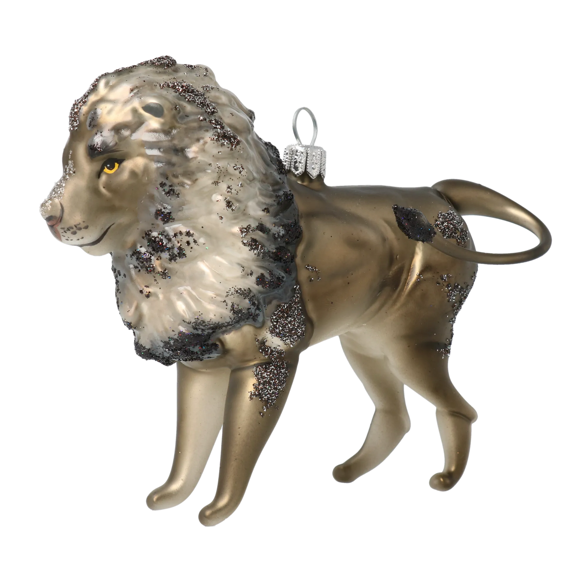 Solemn Gilded Monarch | Hand-Painted Glass Ornament | Blubom 2022-022