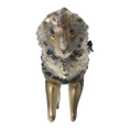 Load image into Gallery viewer, Silver Mane Lion Glass Ornament  Handmade Glass Christmas ornament. 2022-022
