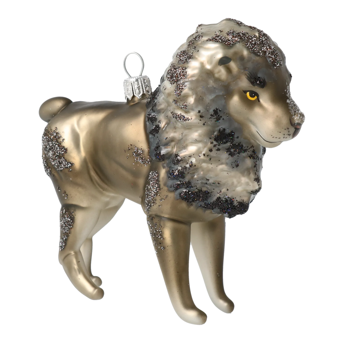 Solemn Gilded Monarch | Hand-Painted Glass Ornament | Blubom 2022-022